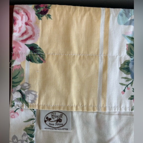 CROSCILL Vintage Floral Curtain Panels (2) - Cottagecore Bedroom Decor - Picture 9 of 9